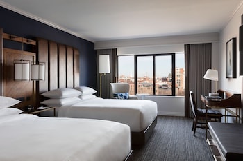 Amenities in room at Boston Marriott Long Wharf
