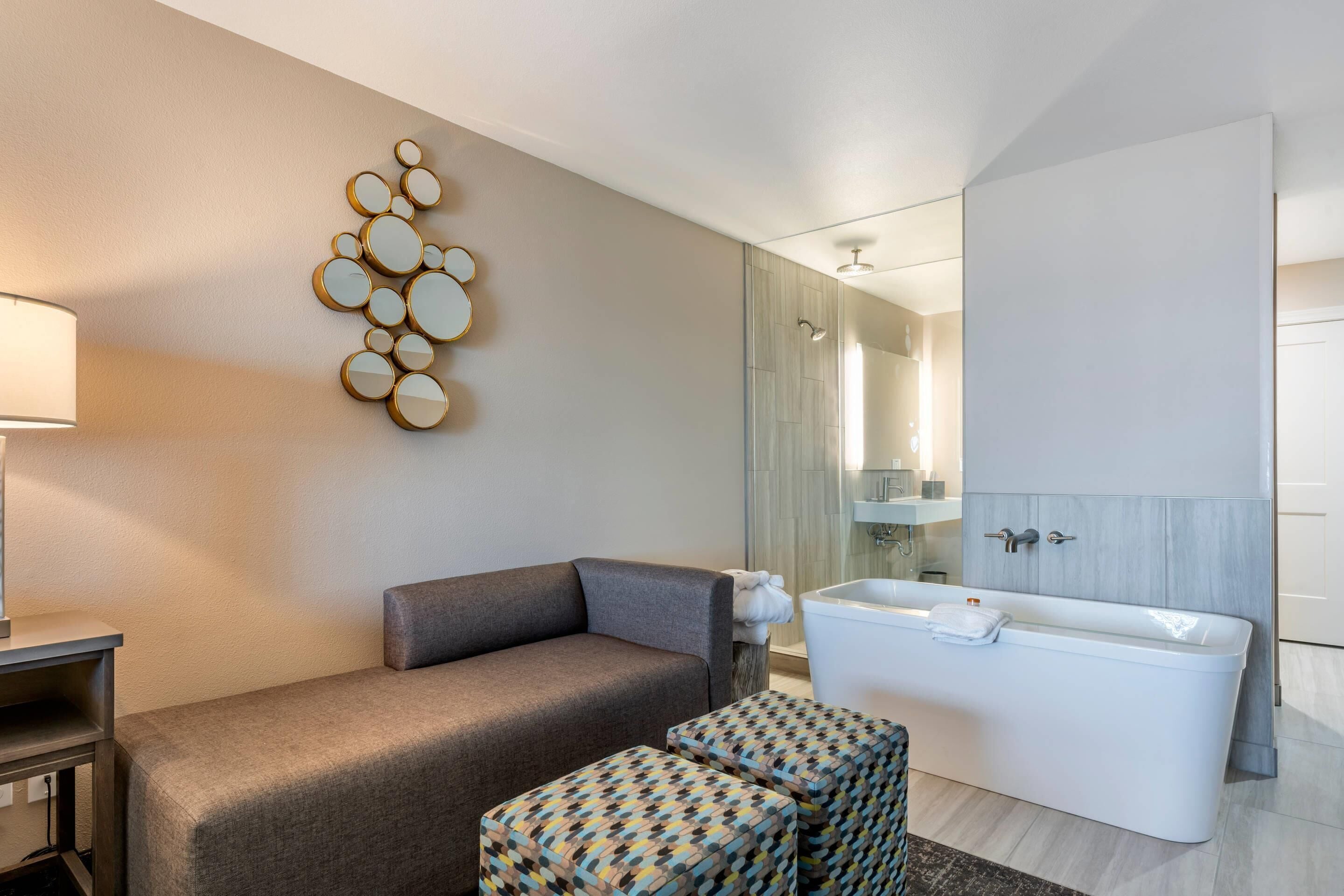 suite, 1 king bed, non smoking | blackout curtains, iron/ironing board, free wifi, bed sheets