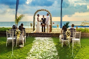 Outdoor wedding area