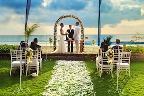 Outdoor wedding area