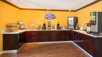 Free daily self-service breakfast