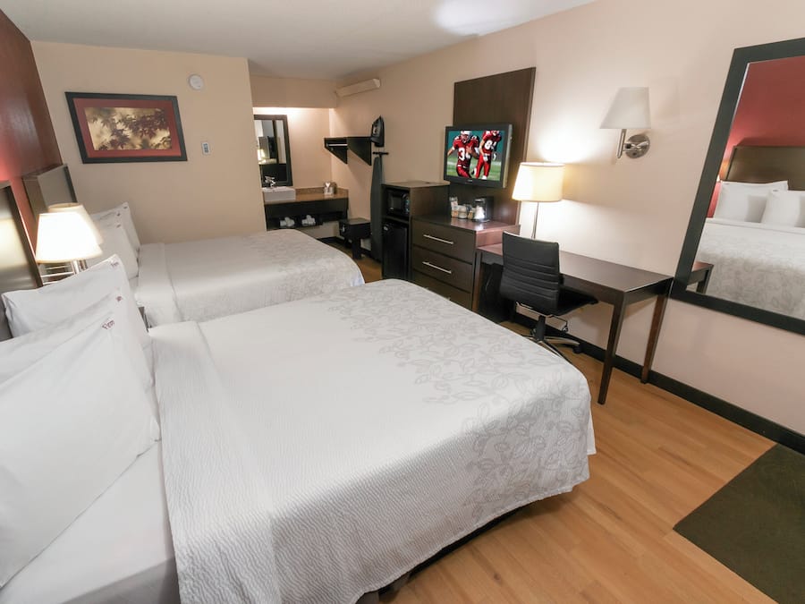 Deluxe Room, 2 Double Beds (Smoke Free) | In-room safe, desk, laptop workspace, blackout curtains