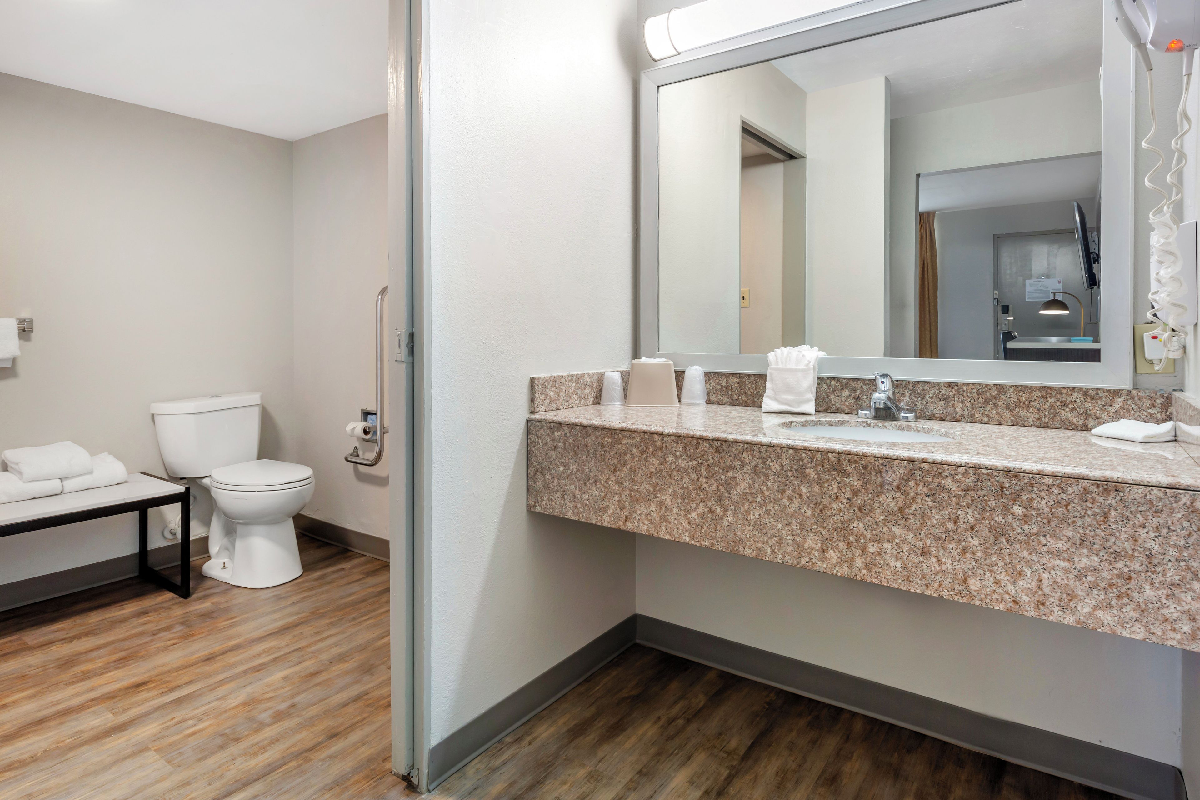 Deluxe Room, 1 King Bed, Accessible, Non Smoking (Roll-In Shower) | Bathroom