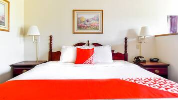 Meja kerja, Wi-Fi gratis, seprai linen, dan jam alarm