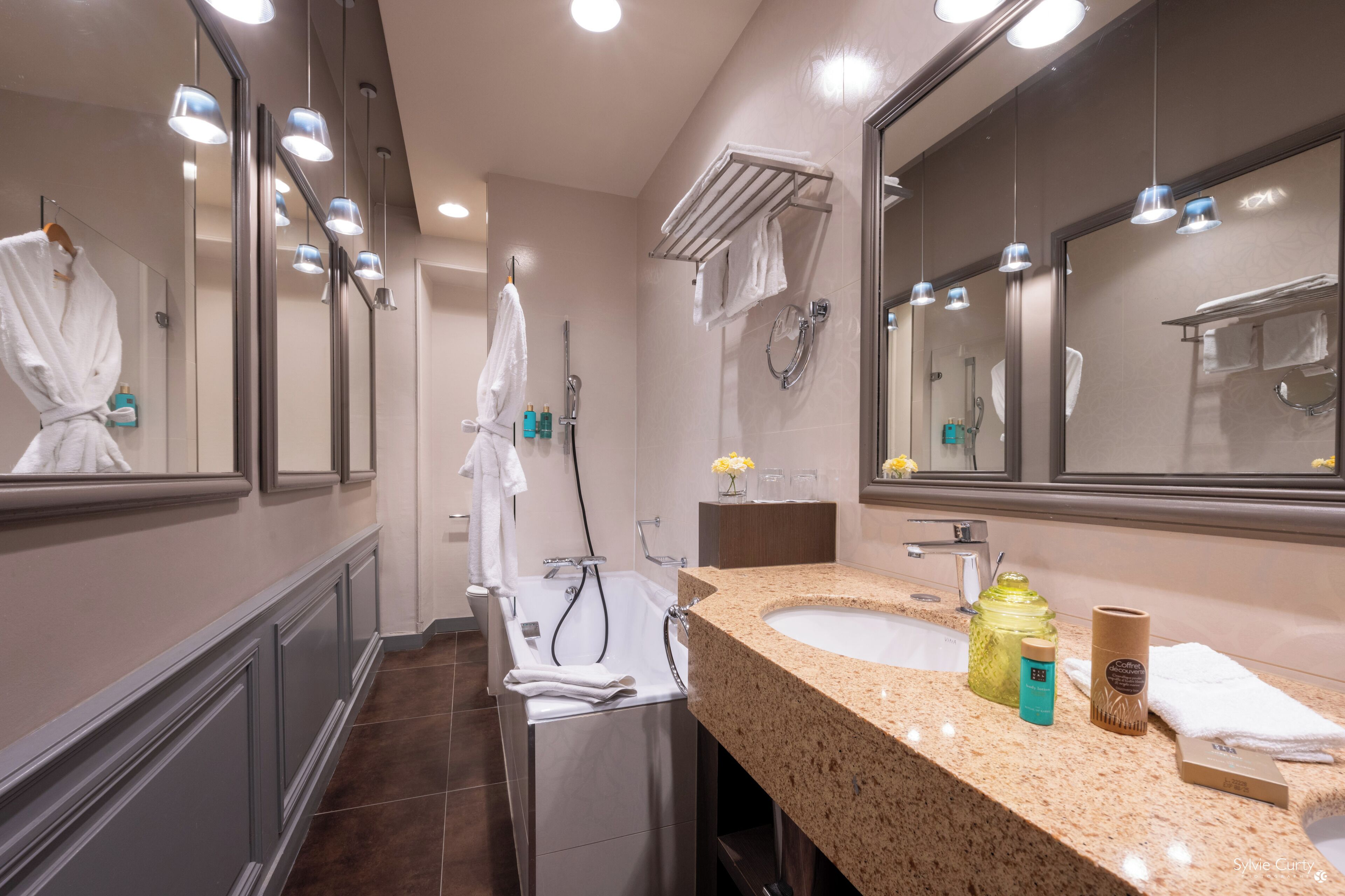 suite | bathroom | eco-friendly toiletries, hair dryer, towels, soap