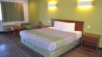 Desk, free WiFi, bed sheets