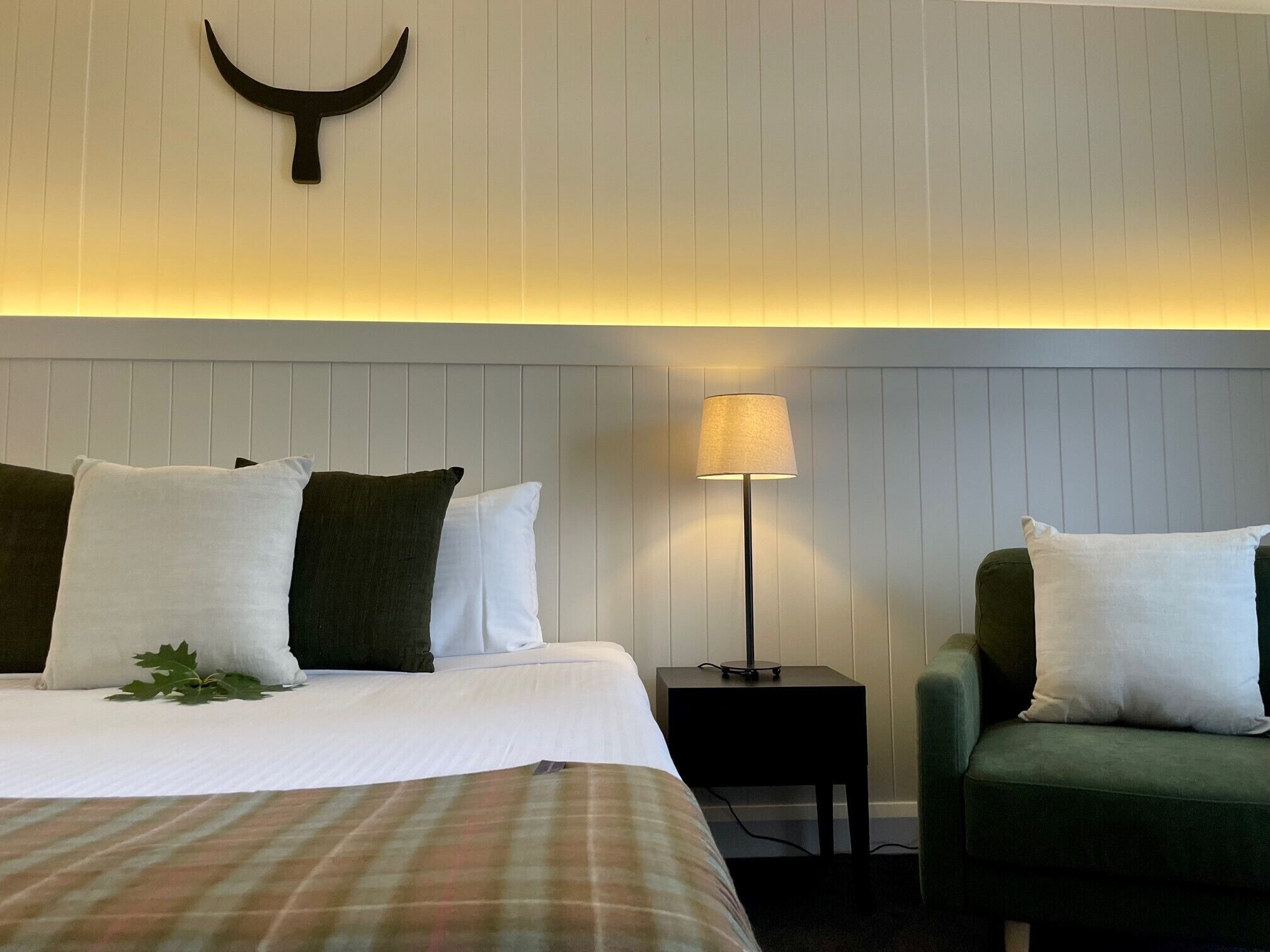 Pillowtop beds, desk, laptop workspace, blackout drapes