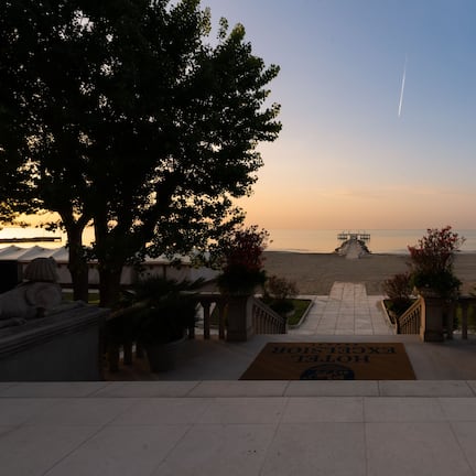 On the beach, beach cabanas, beach bar