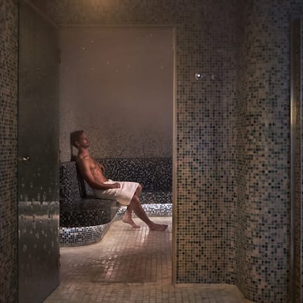 Steam room, body treatments, aromatherapy, hot stone massages