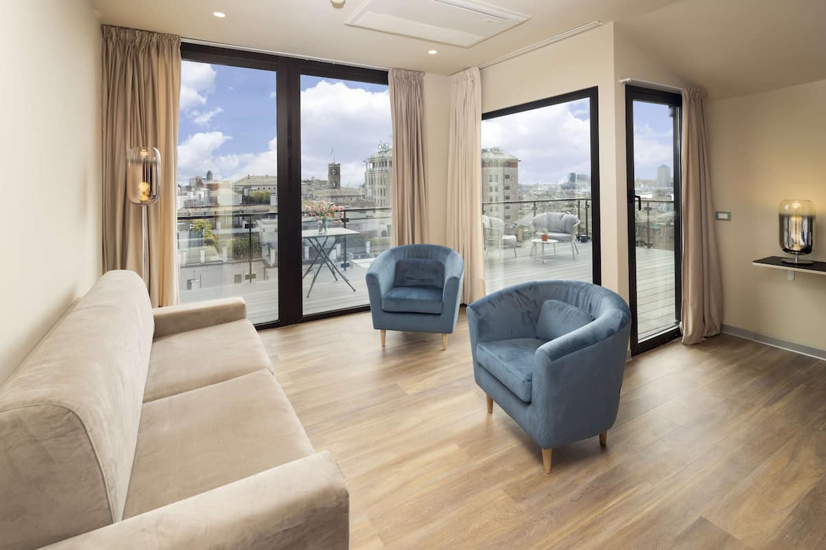 junior suite, multiple beds, non smoking, city view | premium bedding, down duvets, minibar, in-room safe