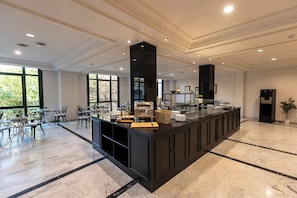 Daily buffet breakfast (EUR 15 per person)