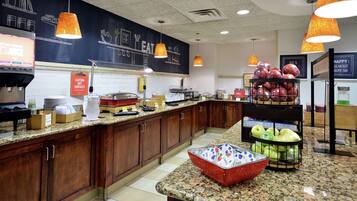 Free daily buffet breakfast