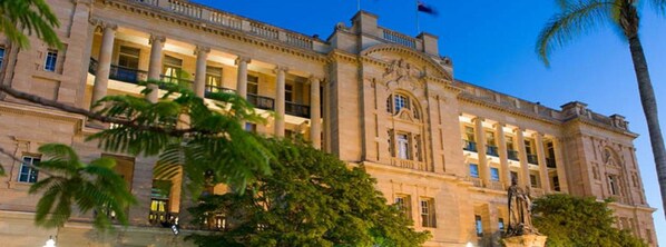 Front of property - evening/night - Treasury Brisbane (Brisbane)