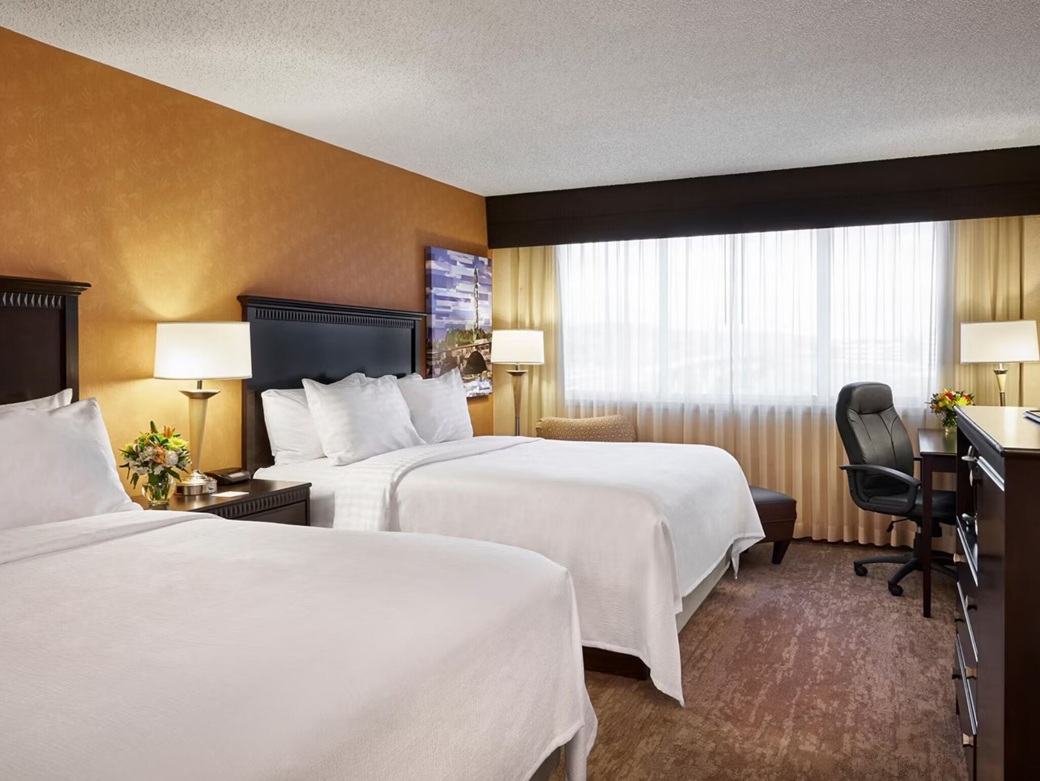 Pillow-top beds, in-room safe, desk, blackout curtains