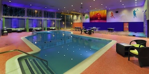 Indoor pool, free pool cabanas, pool loungers
