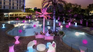 Outdoor banquet area