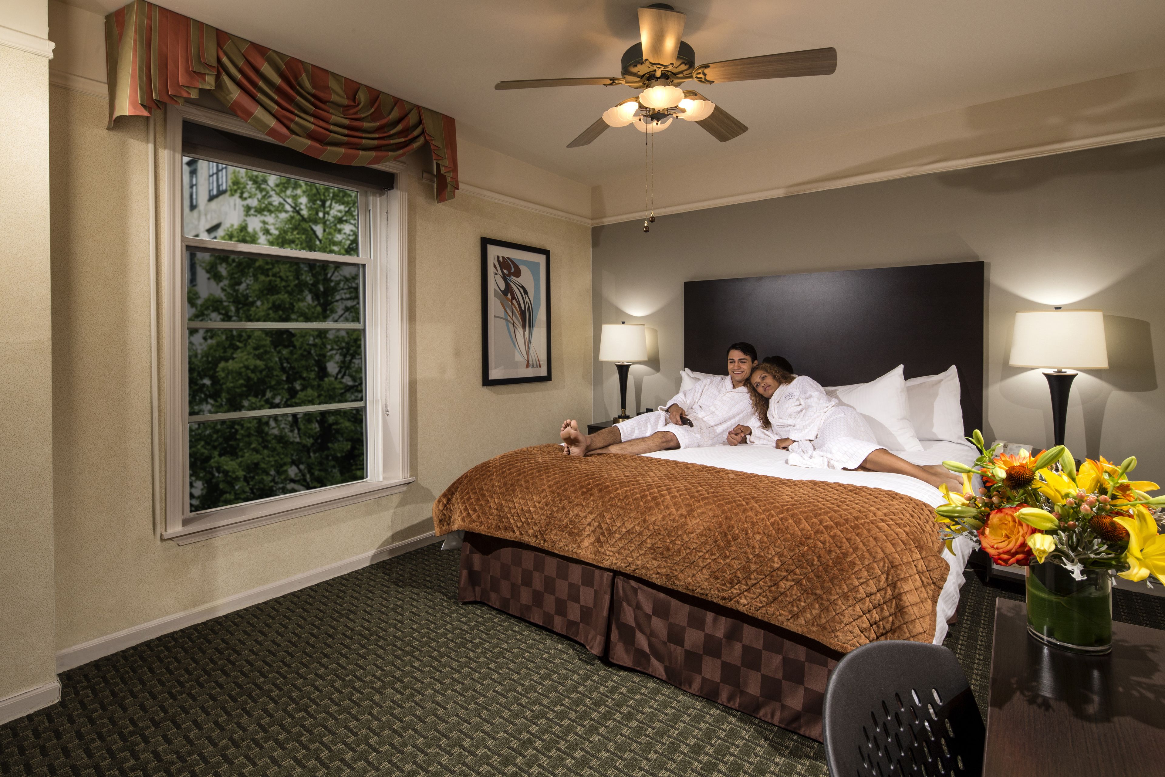 premium bedding, minibar, desk, blackout curtains