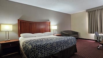 Desk, blackout drapes, iron/ironing board, free WiFi