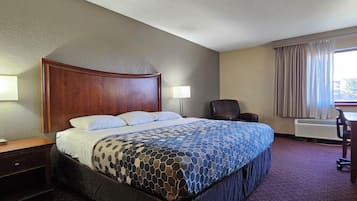 Desk, blackout drapes, iron/ironing board, free WiFi