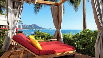2 outdoor pools, open 8:00 AM to 8:00 PM, pool cabanas (surcharge)