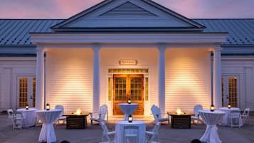 Outdoor banquet area