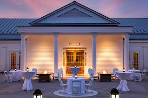 Outdoor banquet area