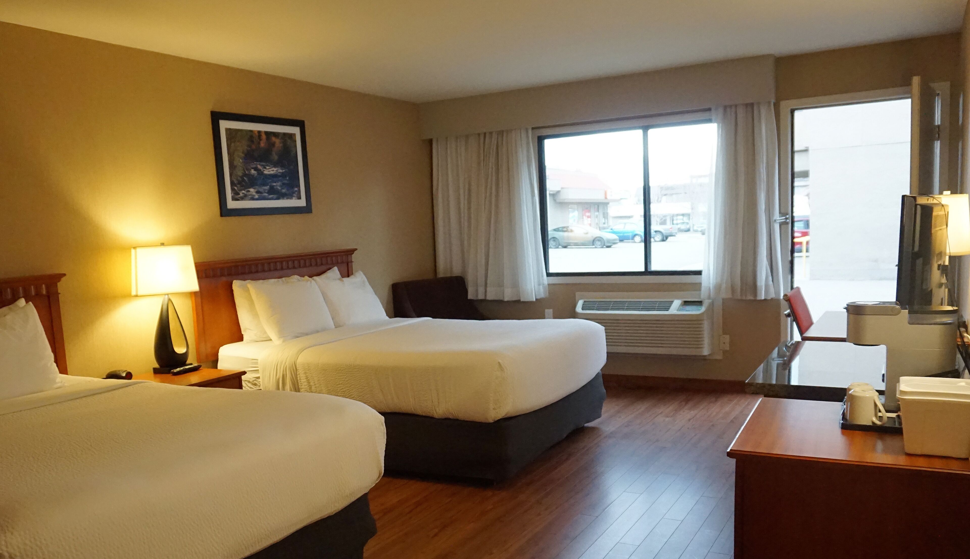 room, 2 queen beds, non smoking (pet friendly) | in-room safe, desk, blackout curtains, iron/ironing board