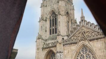 A Gothic-style cathedral with intricate stonework and pointed arches.