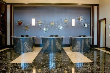 Hotel entrance and lobby at The Platinum Hotel