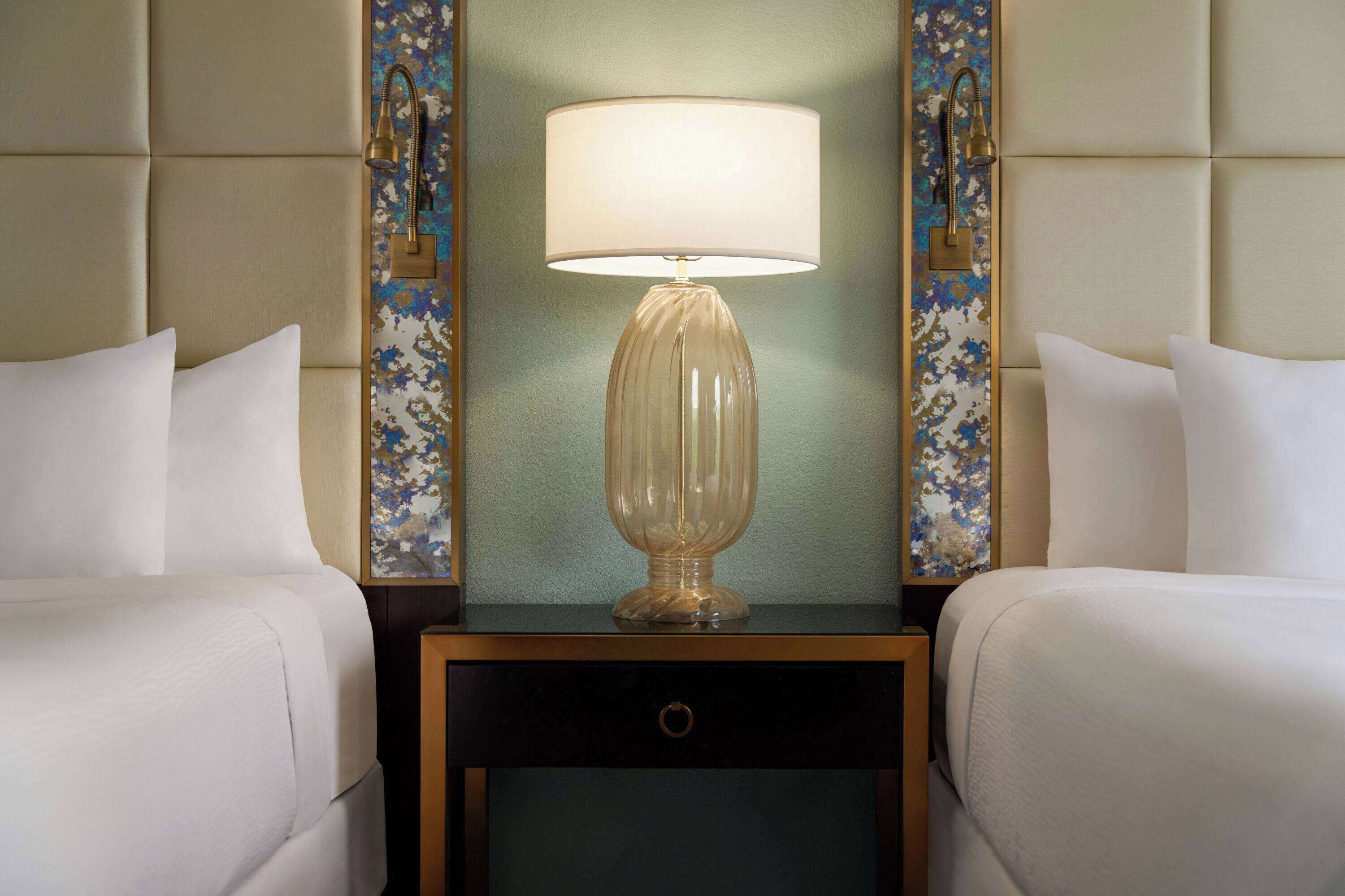 room, 2 queen beds, non smoking | premium bedding, desk, laptop workspace, blackout curtains