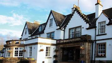 A traditional building with a sign reading "The Buchanan Arms."
