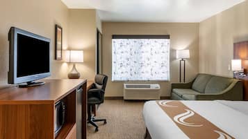 Room, 1 King Bed, Non Smoking | Pillowtop beds, desk, iron/ironing board, free cribs/infant beds