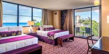 Oceanfront | Desk, laptop workspace, iron/ironing board, rollaway beds at Hilo Hawaiian Hotel, Trademark Collection by Wyndham