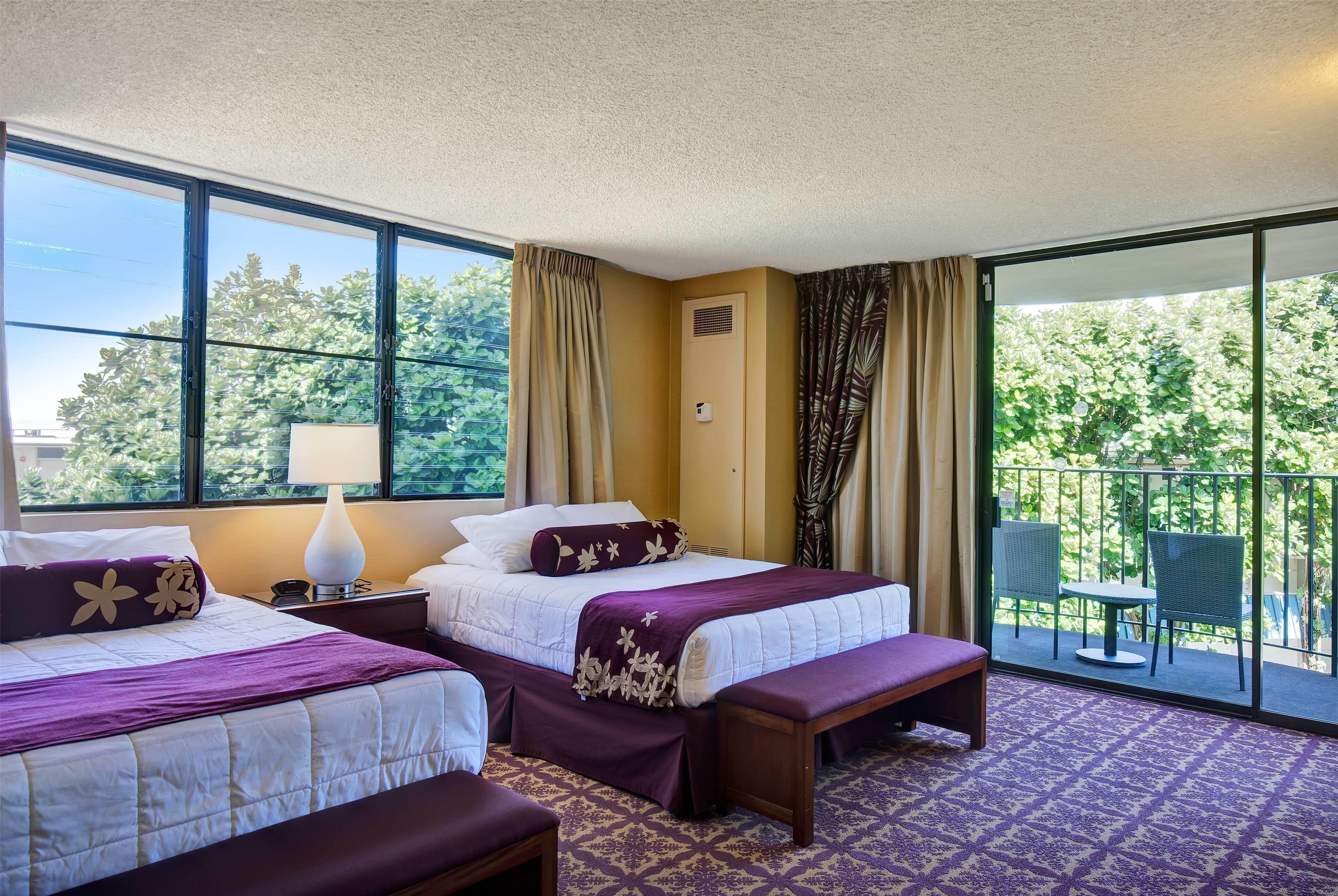 suite, 2 queen beds, non smoking (1 bedroom, banyan view) | desk, laptop workspace, iron/ironing board, rollaway beds