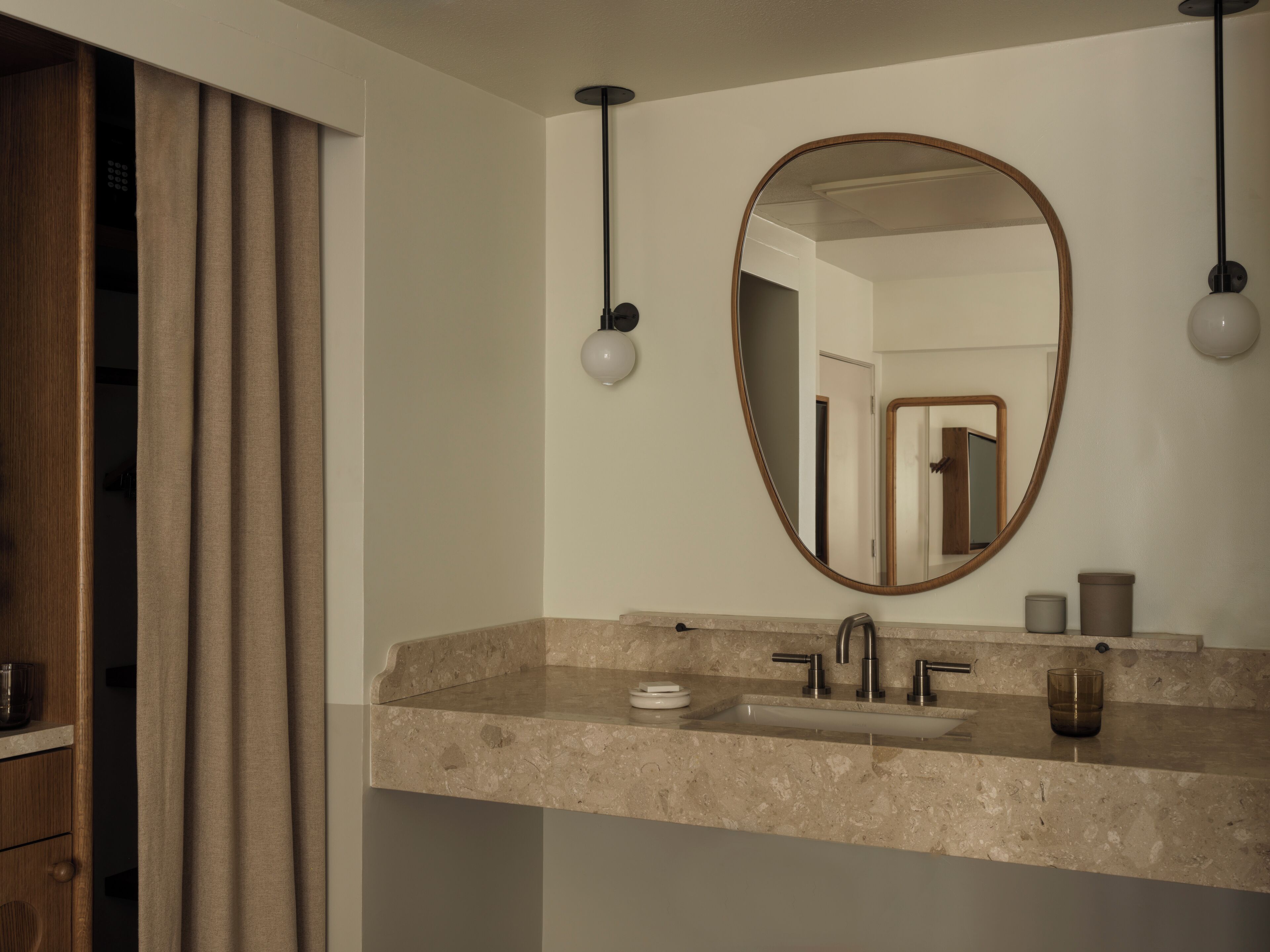 shower, hair dryer, bathrobes, towels