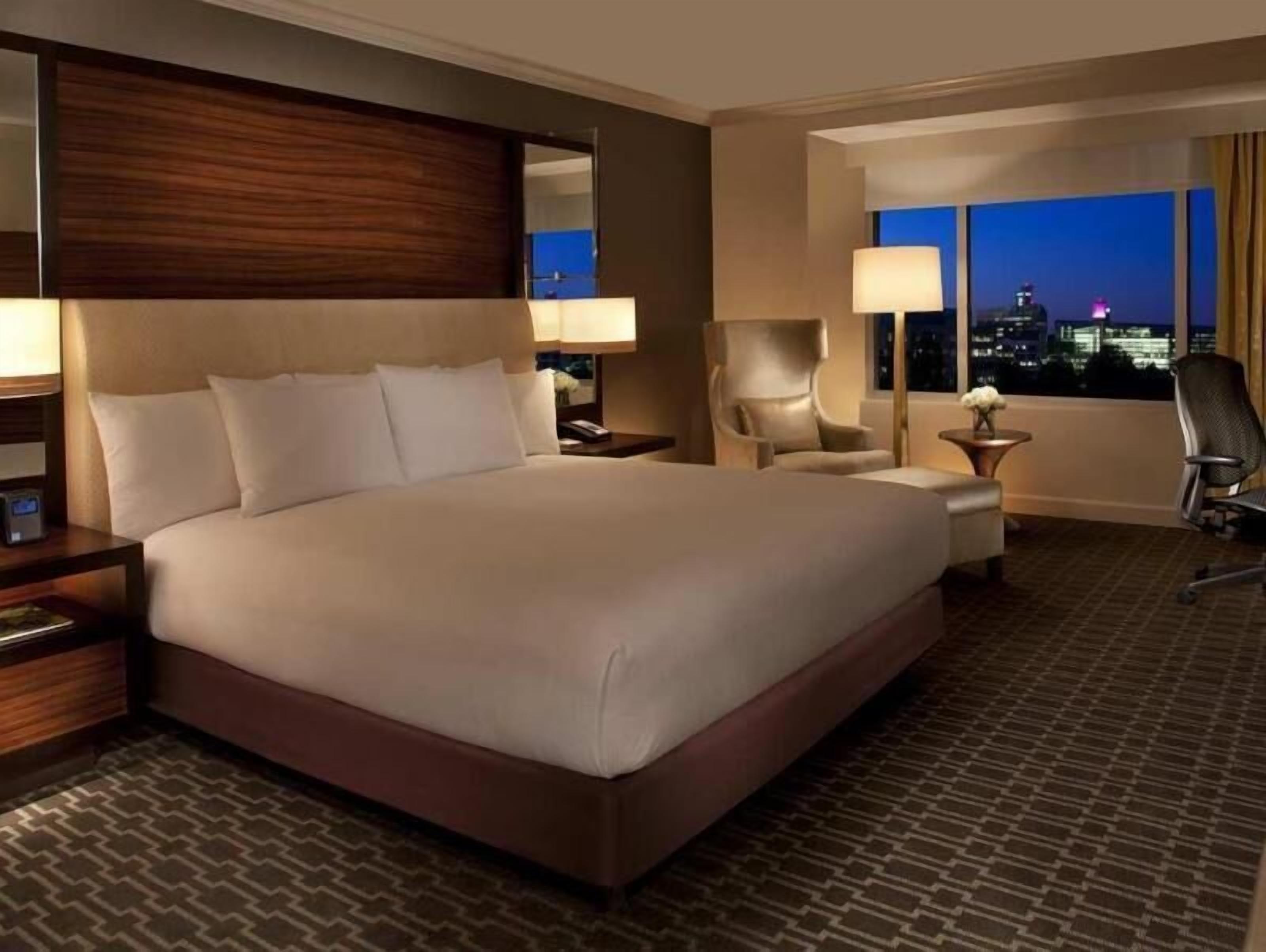 Premium bedding, down comforters, pillowtop beds, in-room safe