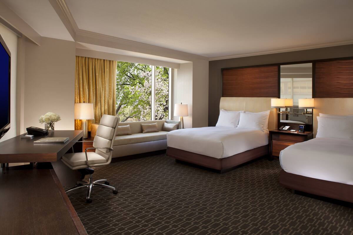 Premium bedding, down comforters, pillowtop beds, in-room safe