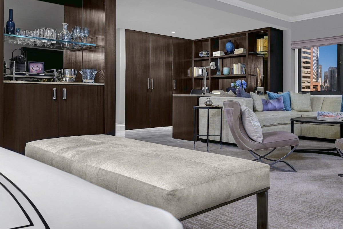 Suite, 1 King Bed (Living Area Manhattan Floor) | 1 bedroom, premium bedding, pillow-top beds, in-room safe