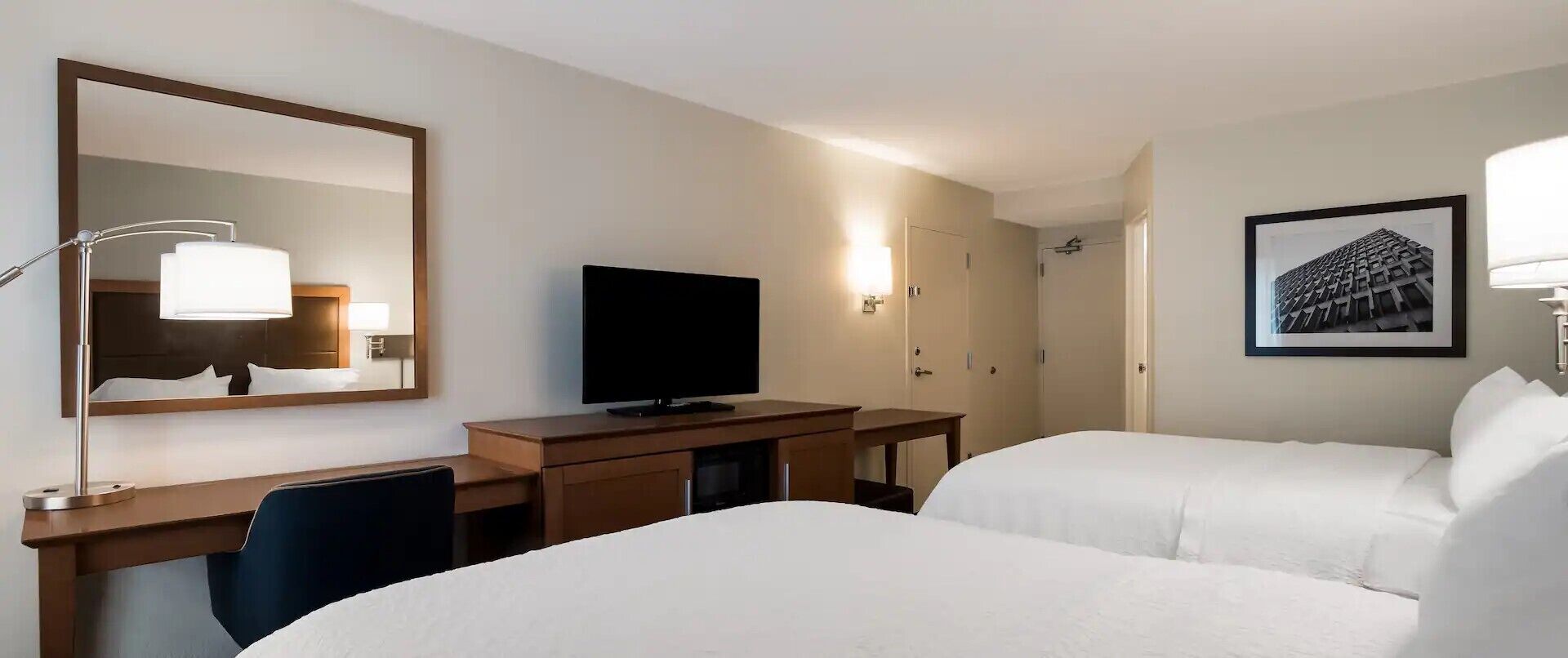 standard room, 2 double beds, non smoking | bathroom | combined shower/bathtub, free toiletries, towels
