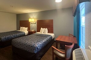 Desk, free WiFi, bed sheets