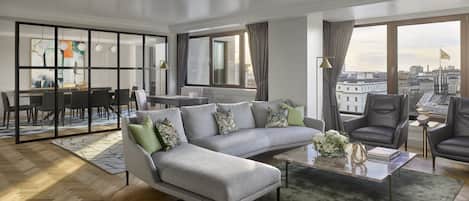 In-room safe, desk, laptop workspace, blackout drapes