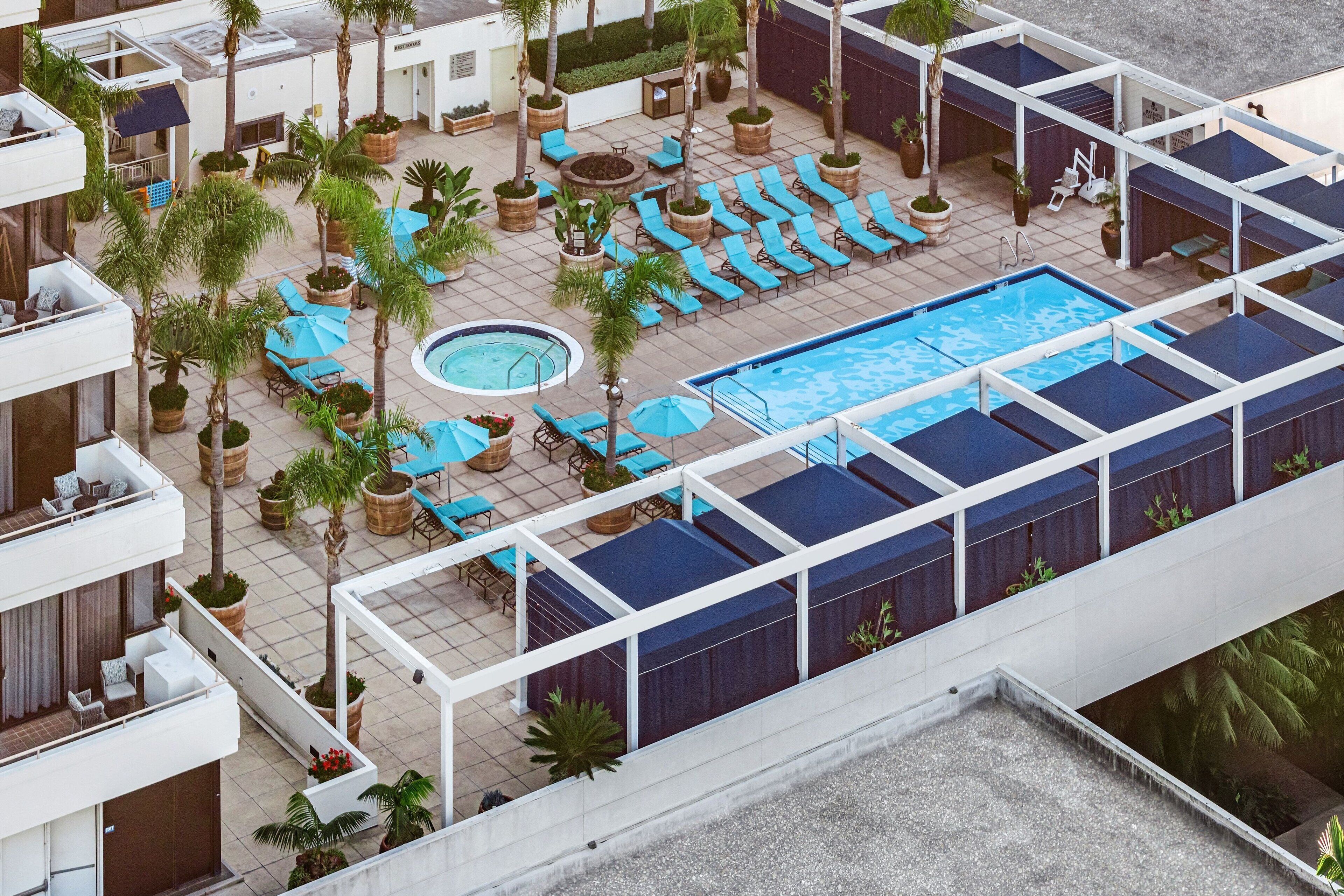 outdoor pool, pool cabanas (surcharge), pool umbrellas