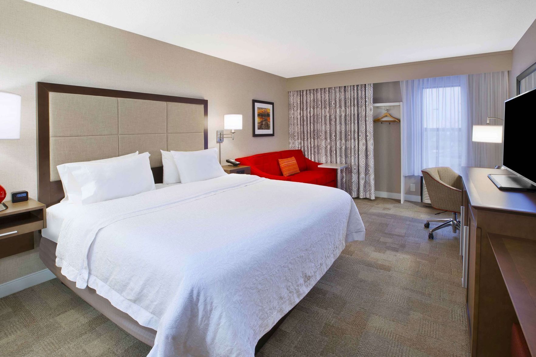 In-room safe, blackout curtains, iron/ironing board