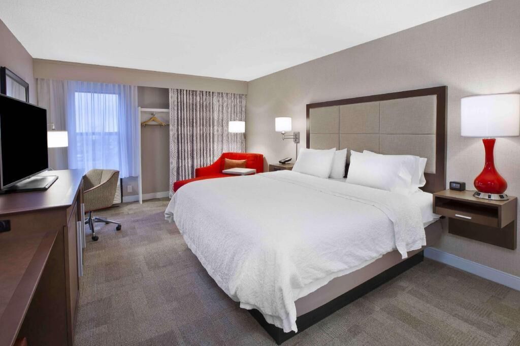 In-room safe, blackout curtains, iron/ironing board