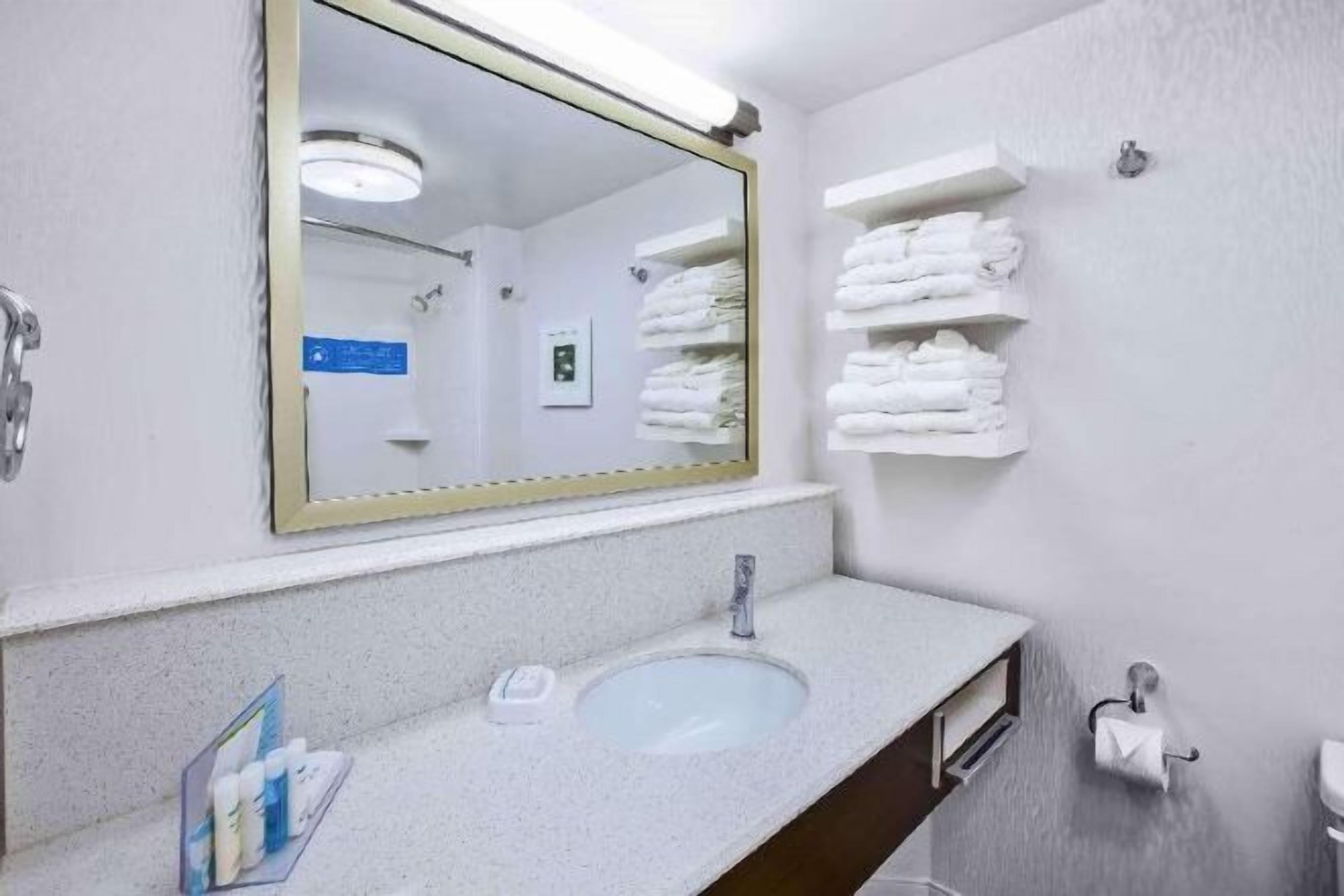 Bathroom | Hair dryer, towels