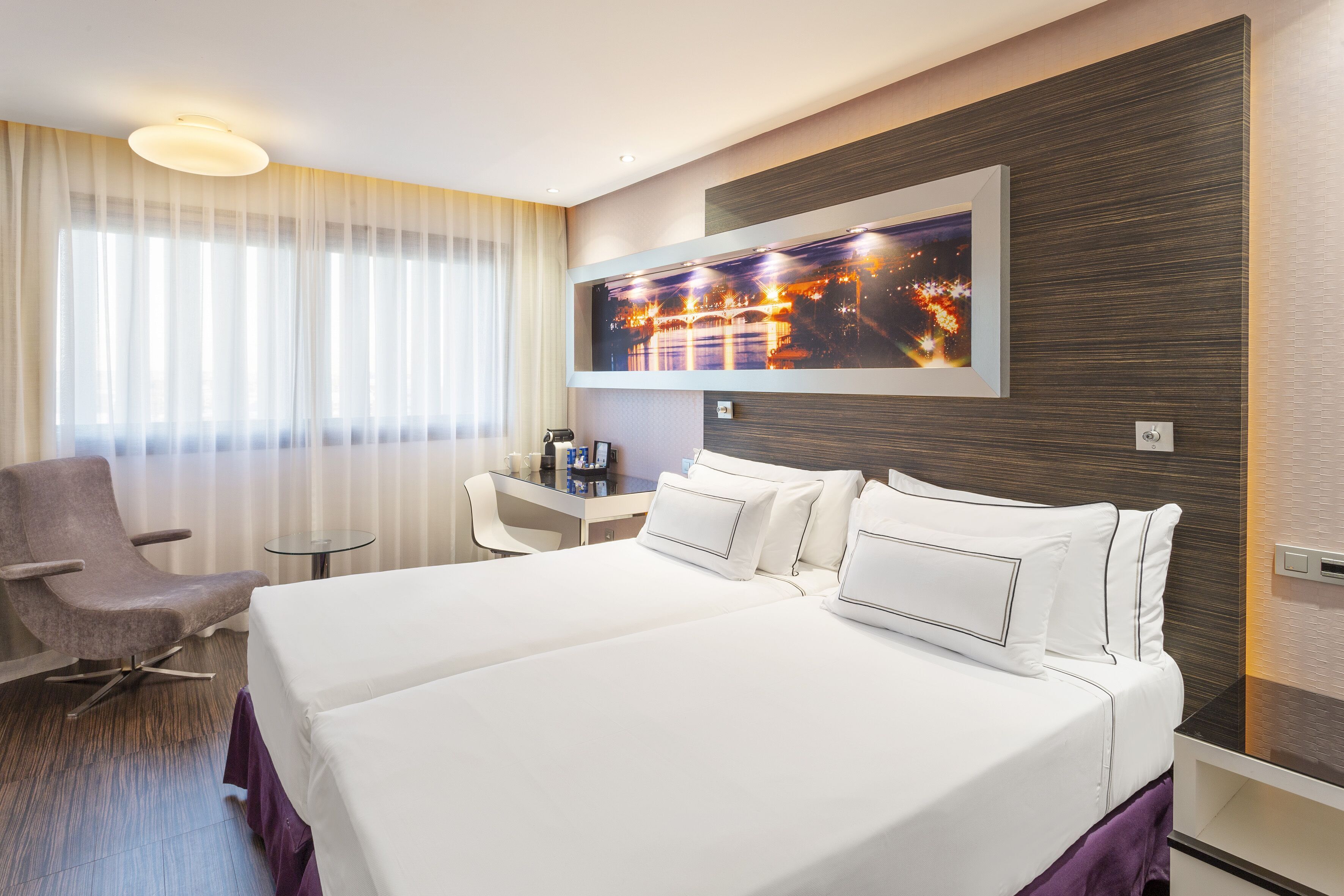 Pillow-top beds, in-room safe, desk, blackout curtains