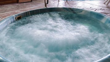 Indoor pool, open 9:00 AM to 10:00 PM, sun loungers