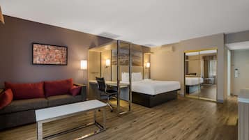 Standard Room, 1 King Bed, Non Smoking, Refrigerator | Desk, laptop workspace, blackout curtains, iron/ironing board