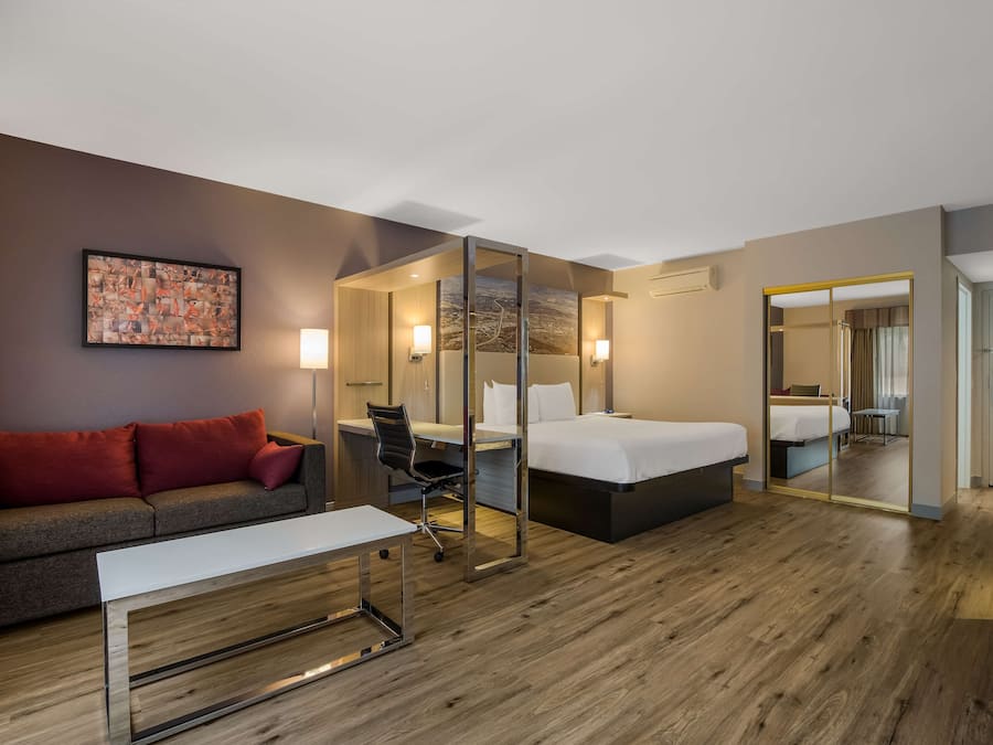 Standard Room, 1 King Bed, Non Smoking, Refrigerator | Desk, laptop workspace, blackout drapes, iron/ironing board