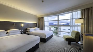 Double Double Deluxe City Mountain View | Hypo-allergenic bedding, in-room safe, desk, laptop workspace